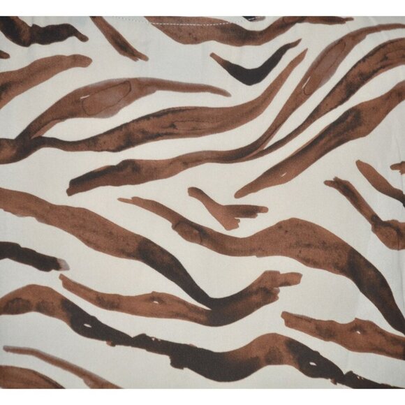 Cabi Ladies Brown Animal Tiger Print V-Neck Cap Sleeve Blouse Top Size S Light - Picture 6 of 9